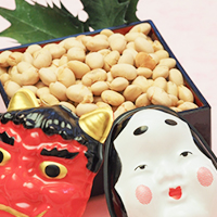 節分（豆とお面）